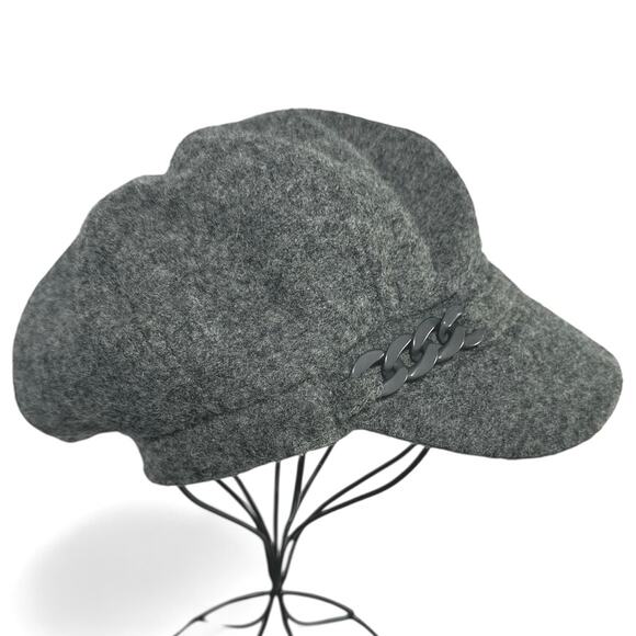 Nine West Newsboy Gray Wool Blend Womens Adjustable Hat One Size - Picture 1 of 6